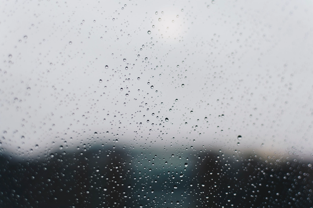 Rain droplets window background